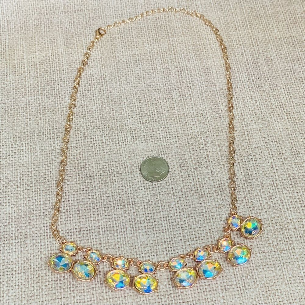 Rose Gold AB Crystal Necklace‎